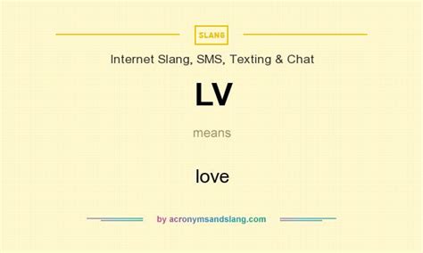 lv meaning in text.